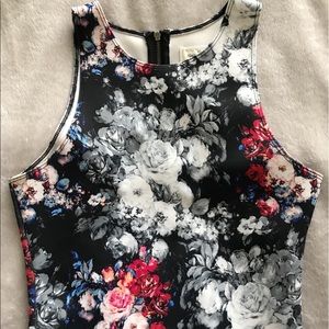 Floral print crop top